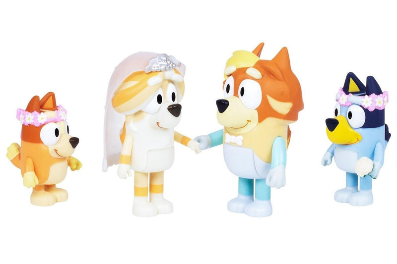 Bluey: Figure 4-Pack - Wedding Time!