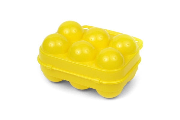 Coghlans Egg Holder Container 6 Eggs Camping Hiking Storage Carrier Case Yellow