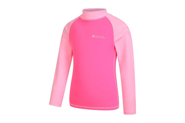 Mountain Warehouse Childrens/Kids Long-Sleeved Rash Top (Bubblegum Pink) (2-3 Years)