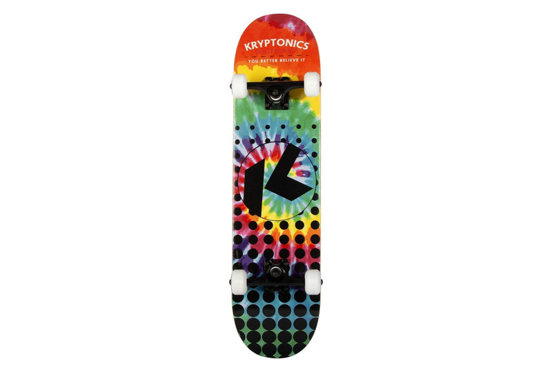 Kryptonics 31-inch Star Series Complete Skateboard Rainbow Dot