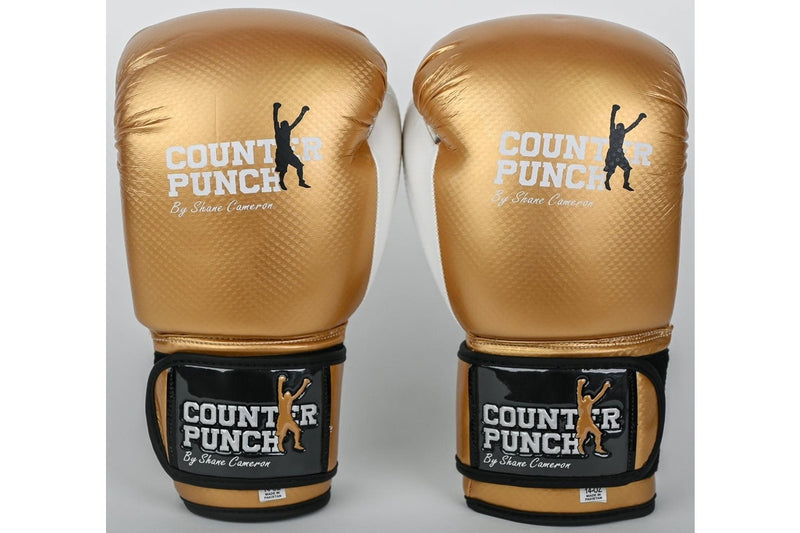 Counterpunch Synthetic Leather Boxing Gloves - Gold - 12oz