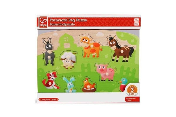 Hape: Farm Animals Peg Puzzle