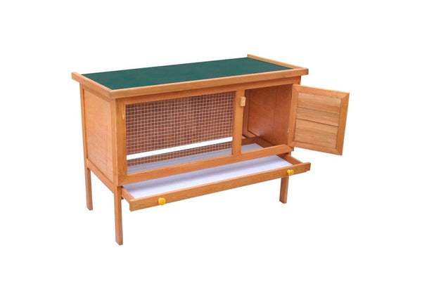 Outdoor Rabbit Hutch 1 Layer Wood vidaXL