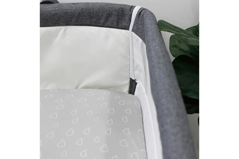 2PK Bubba Blue 55x84cm Nordic Jersey Co-Sleeper Fitted Sheet 0-12m Grey Sand