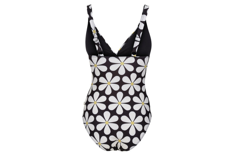 Regatta Womens/Ladies Orla Kiely Daisy One Piece Swimsuit (Black) (8 UK)