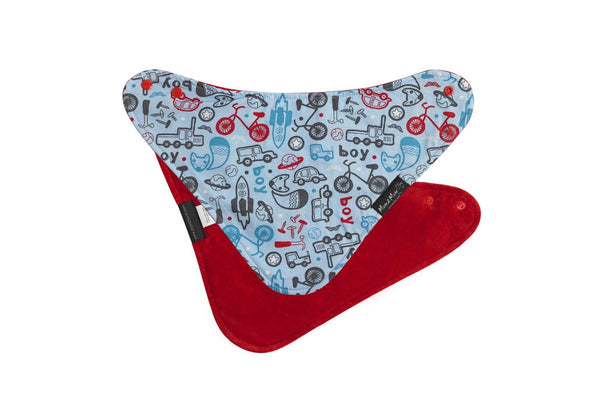 Mum 2 Mum: Fashion Bandana Wonder Bib - Boy Print/Red