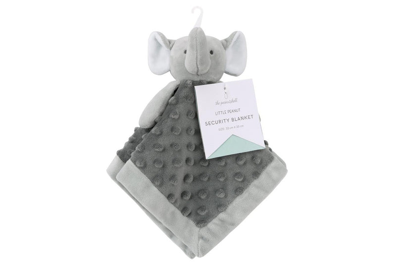 2x The Peanutshell Grey Elephant Security Blanket Baby Nursery Decor 31x31cm