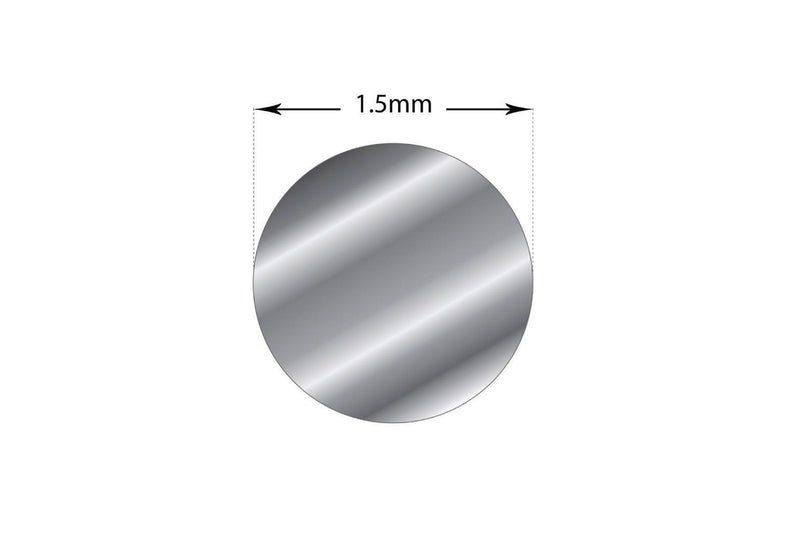 20cm Sterling Silver 1.5mm - Soft Round Wire Rod 15 Gauge Jewellery Bead