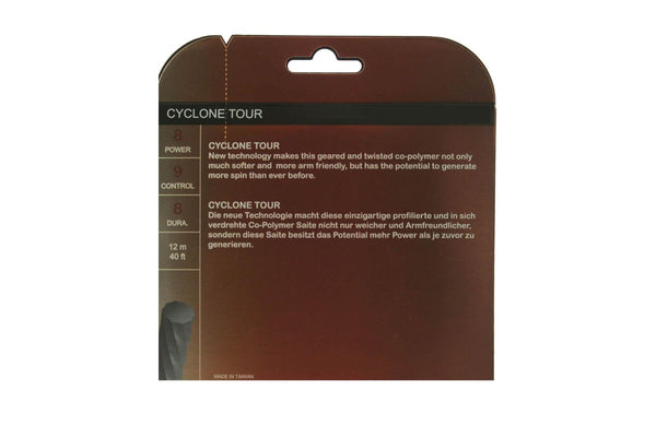 1 Pack Cyclone Tour 16g/1.30mm Tennis Racquet Strings - Red