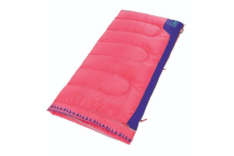 Coleman Sleeping Bag Youth Plus10C Temp Rating Pink And Purple Outdoor Camping