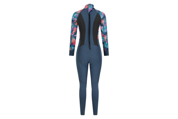 Mountain Warehouse Womens/Ladies Tropical Leaves Full Wetsuit (Navy) (12 UK - 14 UK)