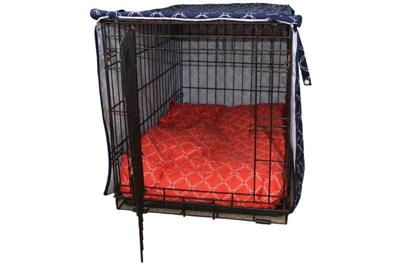 Brolly Sheets: Billy Bed Crate Cover - Navy Circle (Medium)