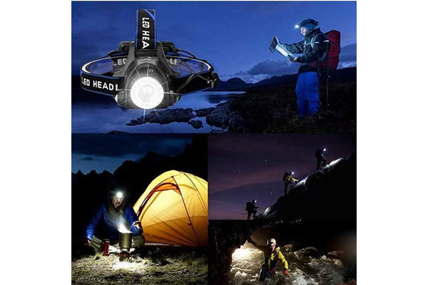 Outdoor Lighting Fishing Lamp Super Bright Headlight 1000 Lumens Led Waterproof Torch Adjustable Flashlights Head Torches