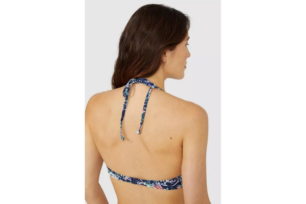 Debenhams Womens/Ladies Floral Underwired Bikini Top (Navy) (32D)