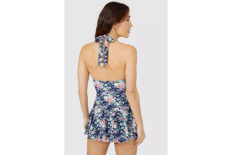 Debenhams Womens/Ladies Floral Skirted One Piece Swimsuit (Navy) (8 UK)