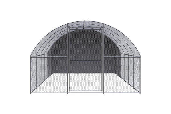 Outdoor Chicken Coop 3x6x2 m Galvanised Steel vidaXL