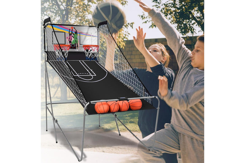 Costway Arcade Basketball Game 2-Player Basketball System Electronic Scoring Sports Indoor Exercise