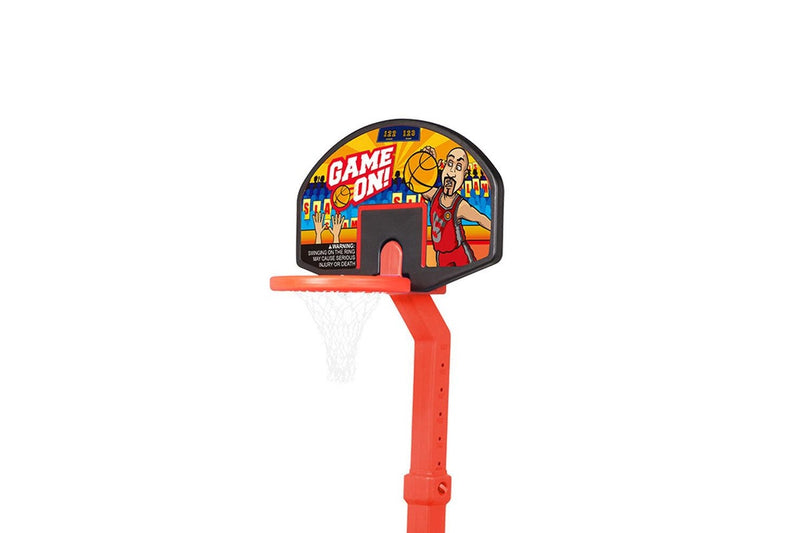 Game On 1.76m Height Adjustable Kids Freestanding Basketball Hoop Stand Ball 3y+