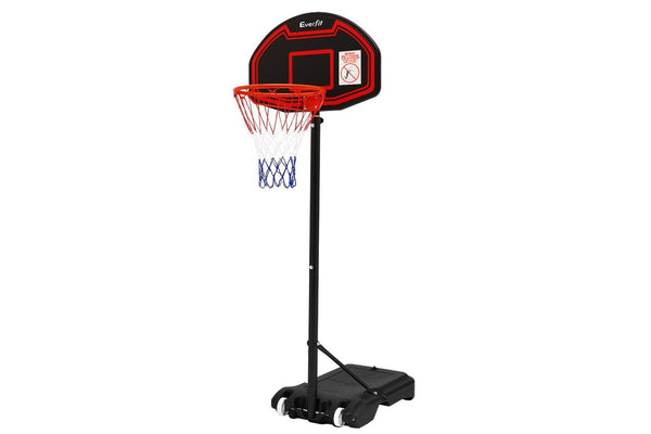 Everfit 2.1M Basketball Hoop Stand System Adjustable Portable Pro Kids Black