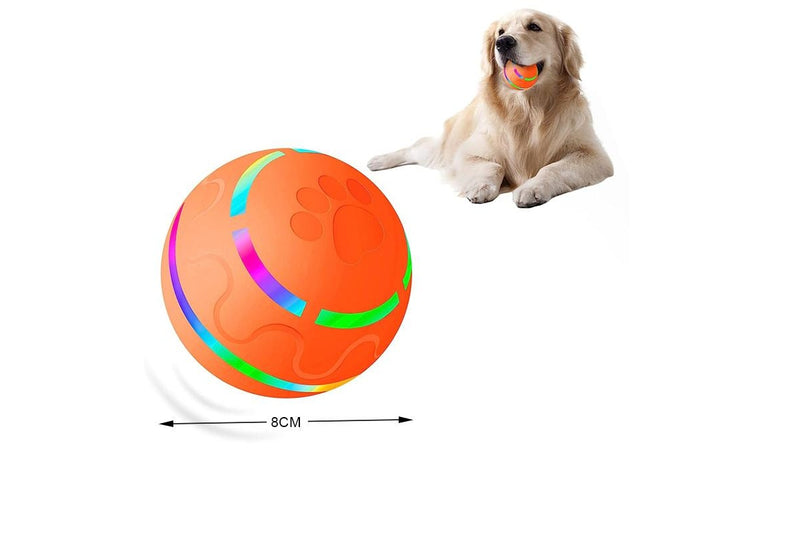 PETSWOL Automatic Rolling Pet Ball - Orange