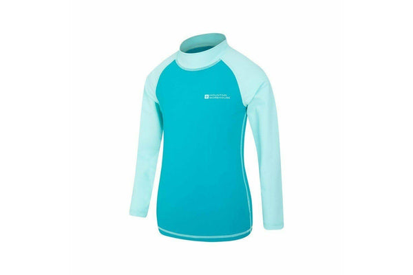 Mountain Warehouse Childrens/Kids Long-Sleeved Rash Top (Teal) (2-3 Years)