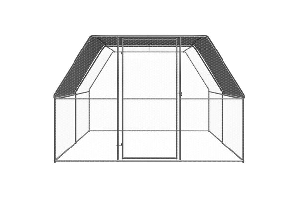 Outdoor Chicken Cage 3x4x2 m Galvanised Steel vidaXL