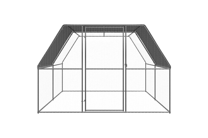 Outdoor Chicken Cage 3x4x2 m Galvanised Steel vidaXL