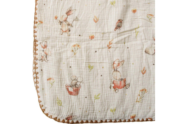 LVD Cotton Soft Blanket Bunny Stories Home Nursery Decor Children Baby 140cm