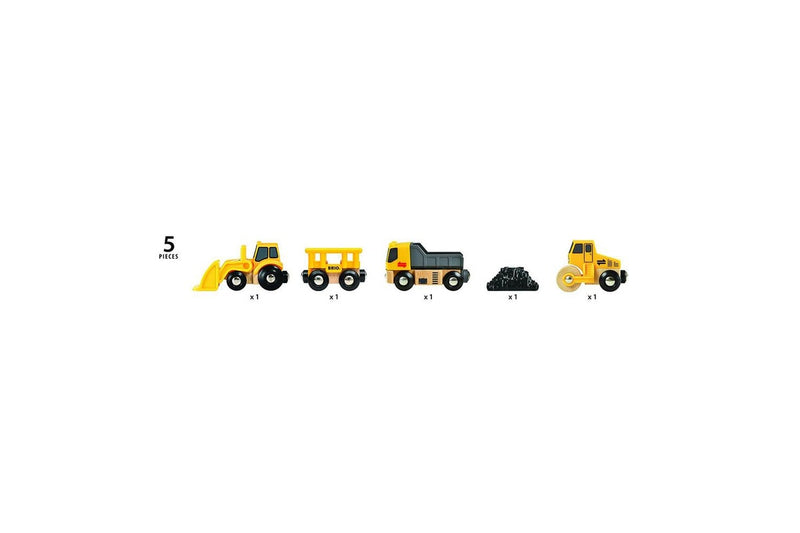 5pc Brio Construction Vehicles Kids Childrens Pretend Play Interactive Toy 3y+