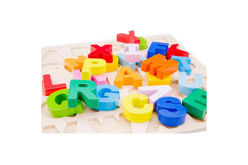 26pc New Classic Toys Wooden Uppercase Alphabet Puzzle Kids Educational Toy 2+