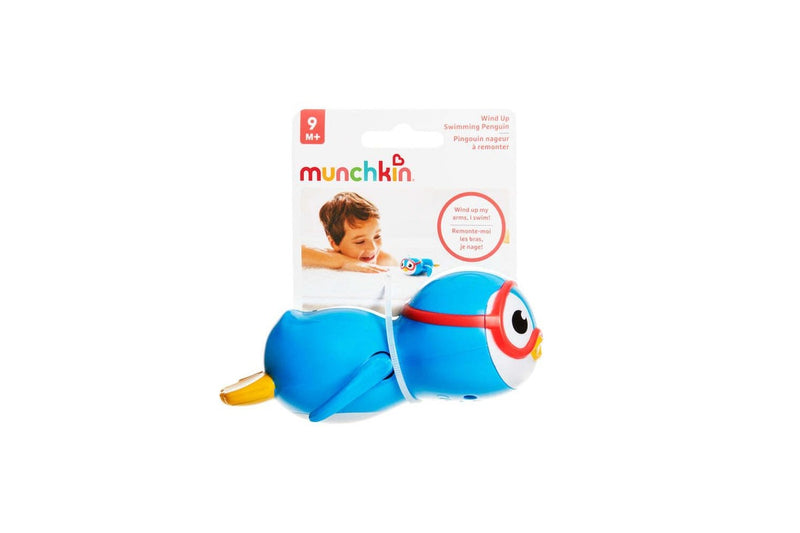 Munchkin Lightweight Wind-Up Swimming Penguin Baby Toddler Bath Toy 9M+