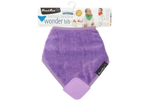 Mum 2 Mum: Teething Bandana Wonder Bib - Purple