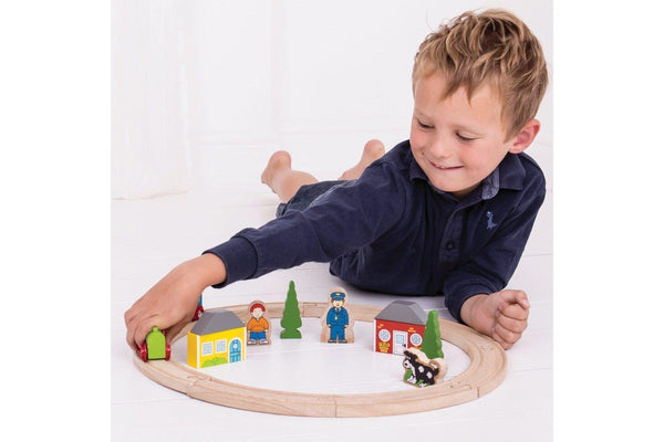 Bigjigs Rail My First Train Kids Children Fun Interactive Wooden Toy Set 3y+