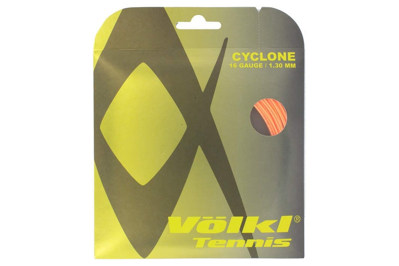 1 Pack Cyclone 16g/1.30mm Tennis Racquet Strings - Fluro Orange