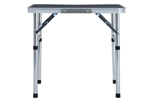 Folding Camping Table Grey Aluminium 60x45 cm vidaXL