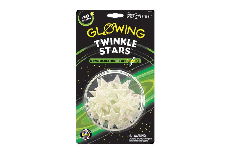 2x Great Explorations Glowing Twinkle Stars Glow in The Dark Kids Pretend Toy 5+