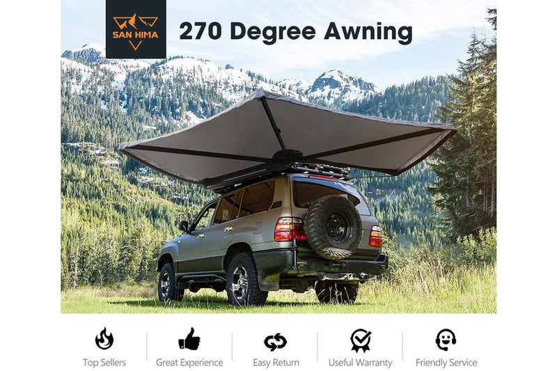 San Hima 270 Degree Free-Standing Awning 600D Double-Ripstop Oxford UPF50+ 4X4