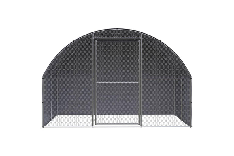 Outdoor Chicken Coop 3x2x2 m Galvanised Steel vidaXL