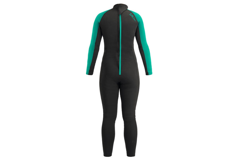 Urban Beach Womens/Ladies Sailfin Long-Sleeved Wetsuit (Black/Aquamarine) (M)