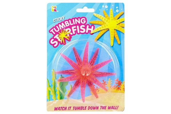 3x Fumfings Novelty Sticky Tumbling Starfish 18cm Underwater Toys 3y+ Kids Asst