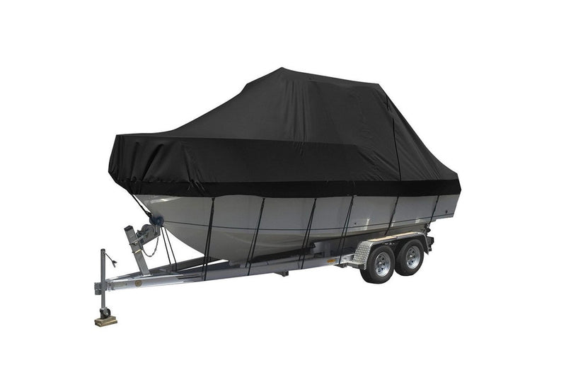 Seamanship Boat Cover 19-21ft Trailerable Jumbo Marine Grade Heavy Duty Black