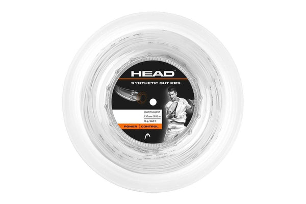 Head Synthetic Gut PPS 16g Tennis String Reel 200m 1.30mm Power Control - White