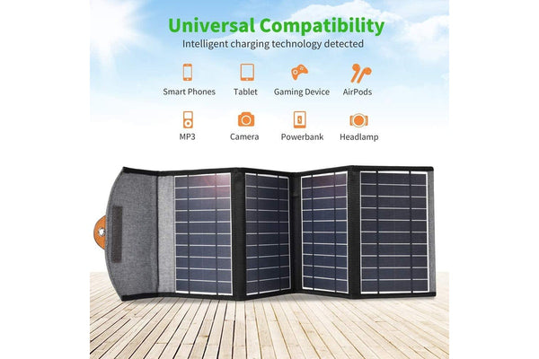 CHOETECH SC005 22W Portable Waterproof Foldable Solar Panel Charger (Dual USB Ports)