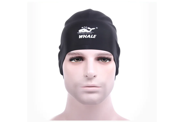 Whale Soft Silicone Swimming Cap Men Women 3D Ear Protection Comfortable Adult Caps