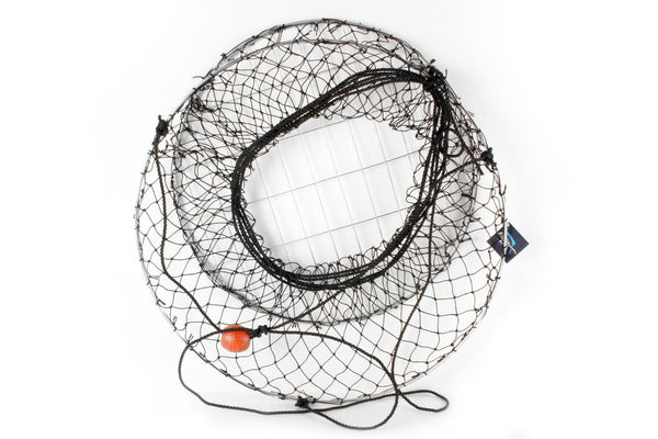 Fishteck Marron 60cm Round Rigged Net Storage Fishing Basket Container Black