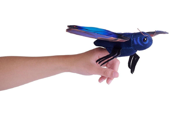 Wild Republic: Rainforest Blue Morpho Butterfly - 7" Finger Puppet