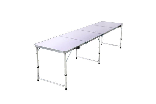 Weisshorn Folding Camping Table 240CM Portable Outdoor Picnic BBQ Aluminium Desk