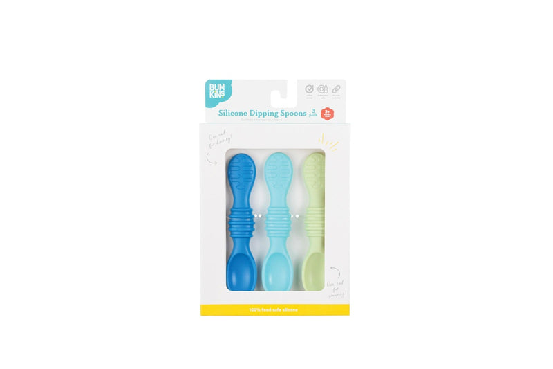 Bumkins: Silicone Dipping Spoon - Gumdrop Blue (3pk)