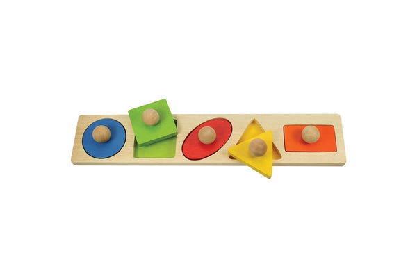 6pc Bigjigs Toys Shape Matching Board Kids Wooden Educational Play Toy 12m+