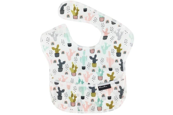 Mum 2 Mum: Waterproof Bibs 2 Pack - Cactus/Hearts (Birth - 3 Years)